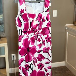Jessica Howard Pink and Black Floral Dress